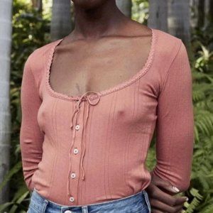 SOLD 💔DOEN VIVIENNE POINTELLE TEE  BRUSCHETTA XS